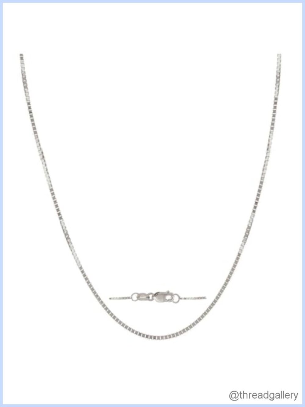 14K Solid Gold Box Chain Necklace 18in Lobster Clasp Fine Jewelry